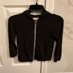 Vintage Havana Girls Black Zip-Up Hoodie Size Small 7-8